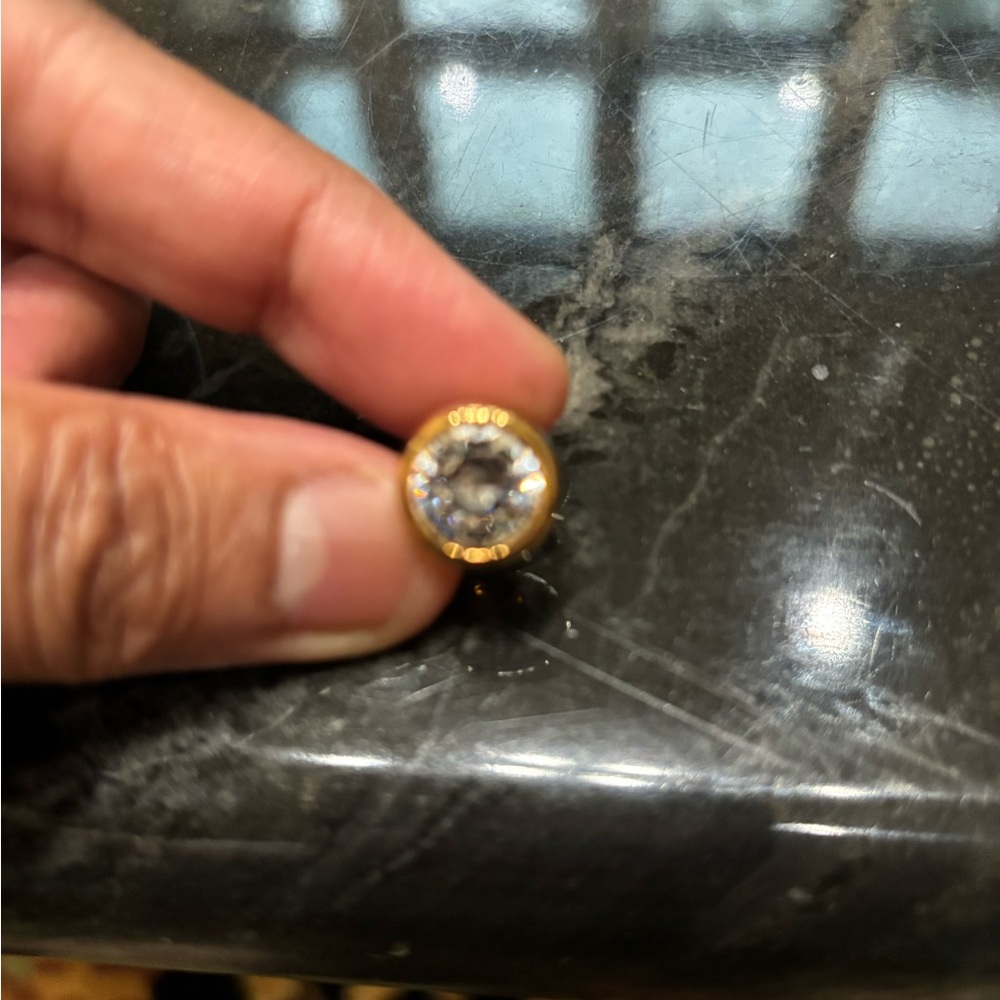 NWOB Swarovski Huge Crystal Gold Pin